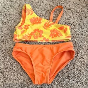 Cat & Jack Yellow and Orange Floral Bikini